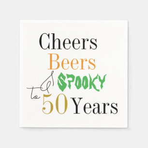 Serviette En Papier 50e anniversaire Halloween Soirée Éffrayante