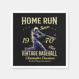 Serviette En Papier 50e anniversaire Né 1970 Vintage Baseball Hommes N