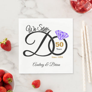 Serviette En Papier 50e anniversaire Personnalisé