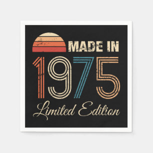 Serviette En Papier 50e anniversaire Vintage 1975