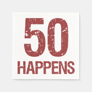 Serviette En Papier 50e Humour d'anniversaire