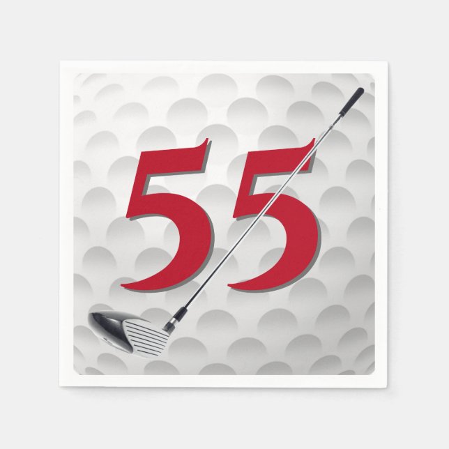 Serviette En Papier 55e anniversaire Golf Club Napkins (Devant)