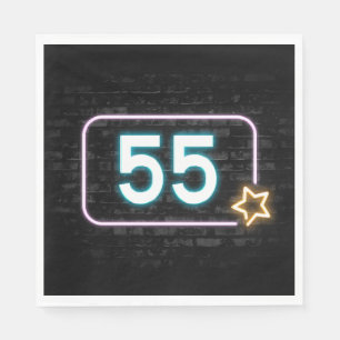 Serviette En Papier 55e anniversaire Neon Connexion en brique