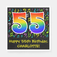 55e anniversaire - Symboles de musique colorée, Ar