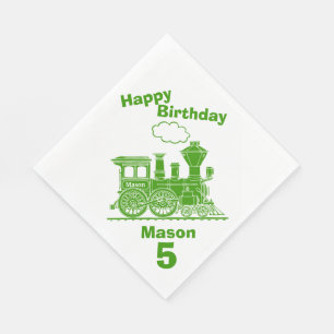 Serviette En Papier 5èmes serviettes nommées d'anniversaire de garç