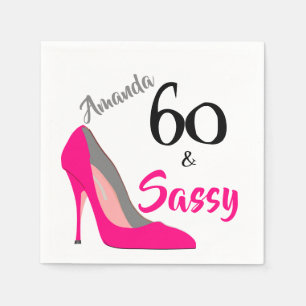 Serviette En Papier 60 ans et fougueux 60e anniversaire