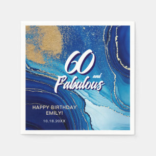 Serviette En Papier 60 et Fabulous Marble Parties scintillant Annivers