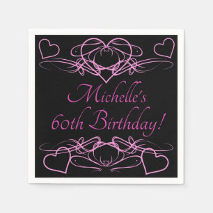 Serviette En Papier 60e anniversaire de la femme
