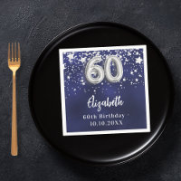 60e anniversaire marine bleu argent étoiles