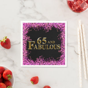 Serviette En Papier 65e anniversaire 