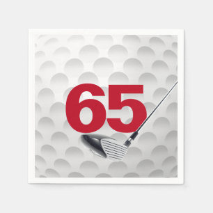 Serviette En Papier 65e anniversaire Golf Ball
