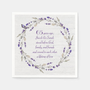Serviette En Papier 65e anniversaire Lavender Wreath