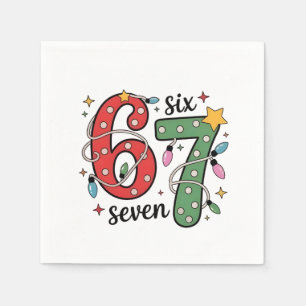 Serviette En Papier 6 7 Six Seven Main Génération Z Alpha Meme Argot N