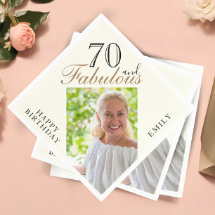 Serviette En Papier 70 et fabuleux ivoire Elegant Photo 70e anniversai