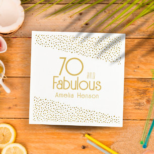 Serviette En Papier 70 et Fabulous Gold Parties scintillant 70e annive