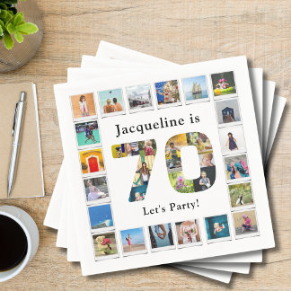 Serviette En Papier 70e anniversaire Conception de votre propre collec