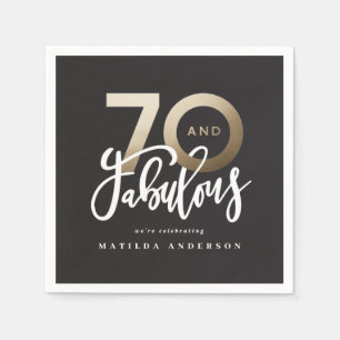 Serviette En Papier 70e anniversaire donnant l'air bon moderne