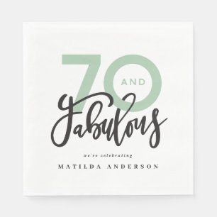Serviette En Papier 70e anniversaire donnant l'air bon moderne