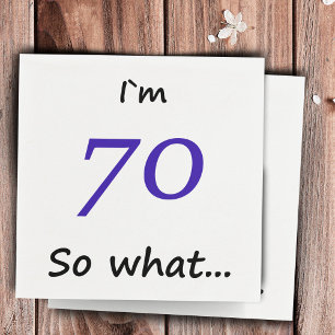 Serviette En Papier 70e anniversaire Funny Motivational Je`m 70 alors 