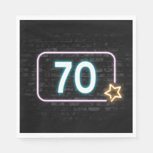 Serviette En Papier 70e anniversaire Neon Connexion en brique
