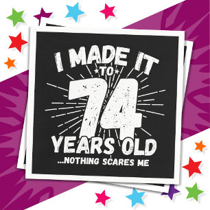 Serviette En Papier 74 Ans Mème Sarcastique Mème Drôle 74ème Anniversa