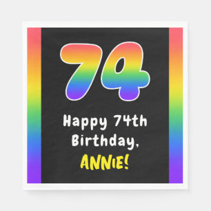 Serviette En Papier 74e anniversaire : Rainbow Spectrum # 74, Nom pers