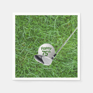 Serviette En Papier 75e anniversaire Golf Ball and Club Napkins