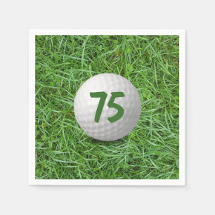 Serviette En Papier 75e anniversaire Golf Ball on Grass Napkins