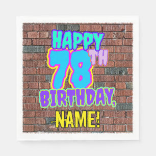 Serviette En Papier 78th Birthday ~ Fun, Urban Graffiti Inspired Look