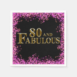 Serviette En Papier 80e anniversaire