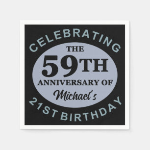Serviette En Papier 80e Humour d'anniversaire personnalisé