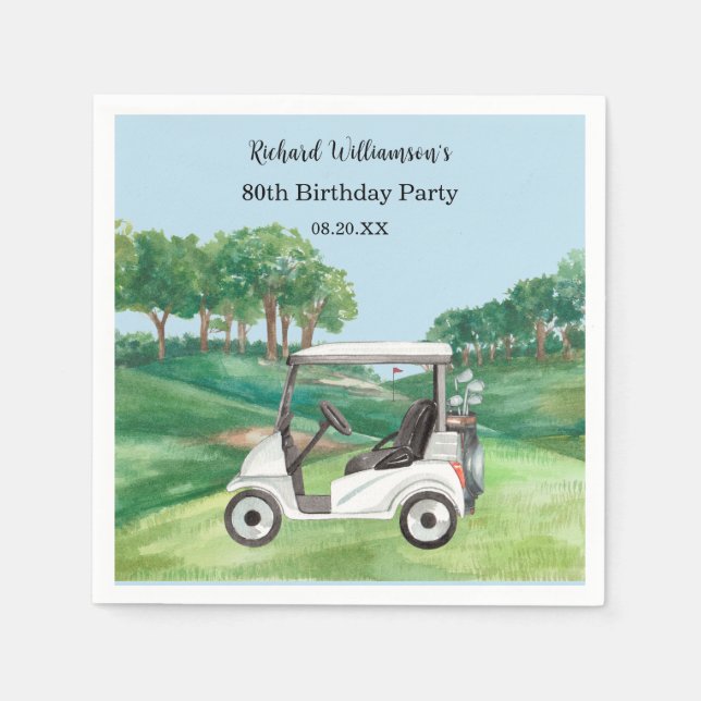 SERVIETTE EN PAPIER 80E (TOUTE L'ANNÉE) PARTI DE GOLF (Devant)