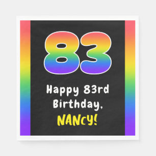 Serviette En Papier 83e anniversaire : Rainbow Spectrum # 83, Nom pers