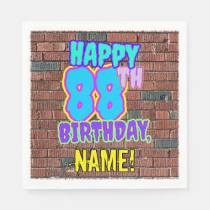 Serviette En Papier 88e anniversaire ~ Amusant, Graffiti urbain inspir
