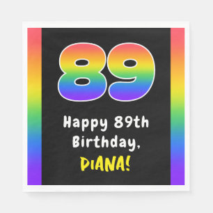 Serviette En Papier 89e anniversaire : Rainbow Spectrum # 89, Nom pers