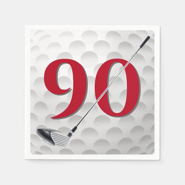 Serviette En Papier 90e anniversaire Golf Club Napkins (Devant)