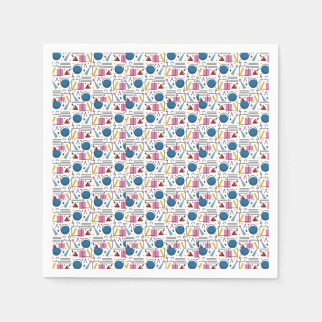 Serviette En Papier 90s Formes géométriques (Devant)