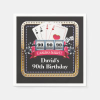 90th Poker carte de jeu Casino Anniversaire servie