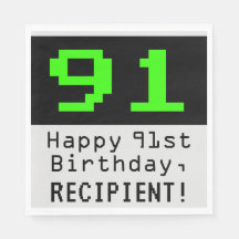 91e anniversaire - Nerdy / Geeky Style "91" & Nom