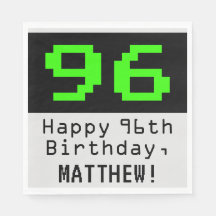 96e anniversaire - Nerdy / Geeky Style "96" & Nom