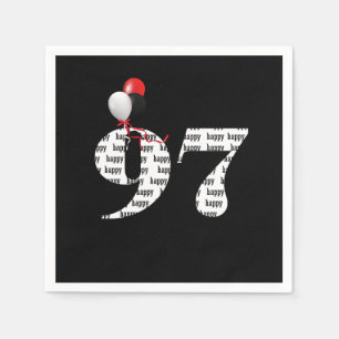 Serviette En Papier 97th Birthday party ballons
