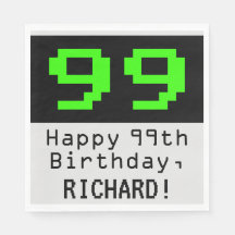 99e anniversaire - Nerdy / Geeky Style "99" & Nom