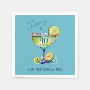 Serviette En Papier À 40 ans, anniversaire de référence 