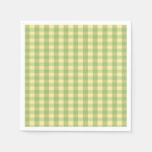 Serviette en papier à carreaux Gingham d'été au ci