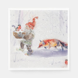 Serviette En Papier A charming Scandinavian winter scene Tack Kort
