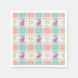 Serviette En Papier à damiers Pâques