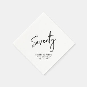 Serviette En Papier À la fête pour 70 ans    70e fête d'anniversaire m