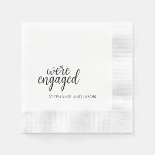 Serviette en papier à la mode Nous sommes fiancés