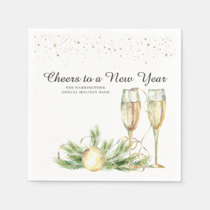 Serviette En Papier À la nouvelle année Champagne pétillant