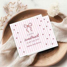 Serviette En Papier A Little Sweetheart Valentine's Baby Shower